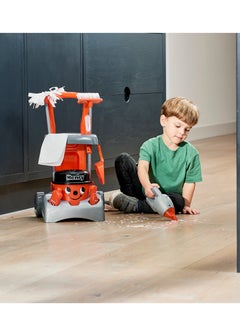 CASDON Deluxe Henry Cleaning Trolley: Red Trolley With A Working Hand Vacuum And Accessories. For Children Aged 3+  - Image 5