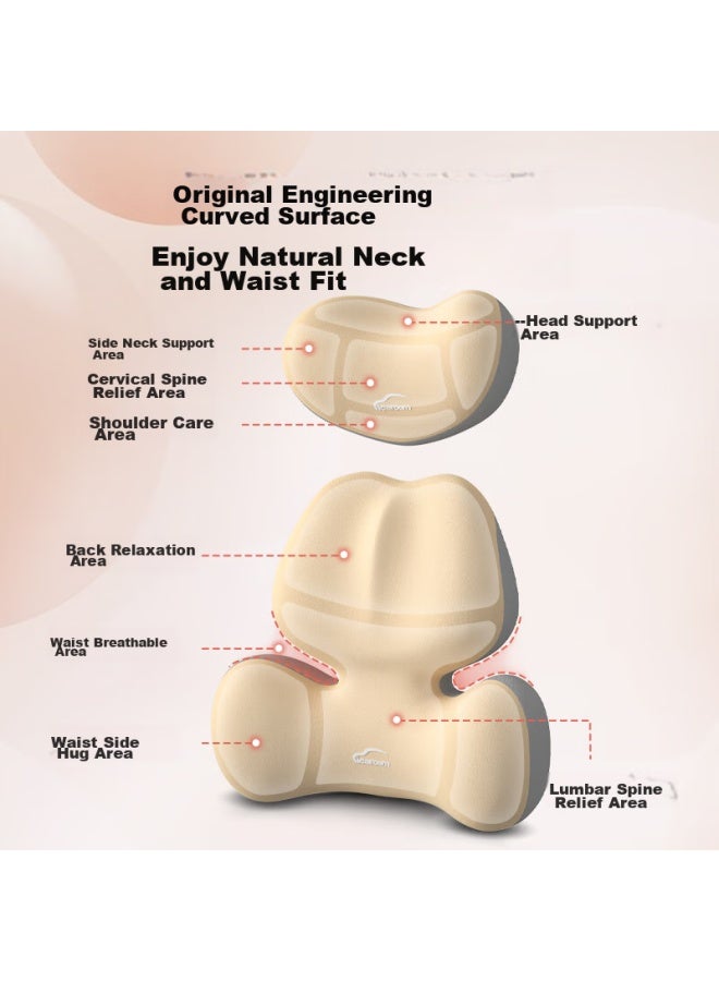 Icaroom Car Headrest, Car Seat Cushion, Car Interior Backrest, Lumbar Support - Image 2