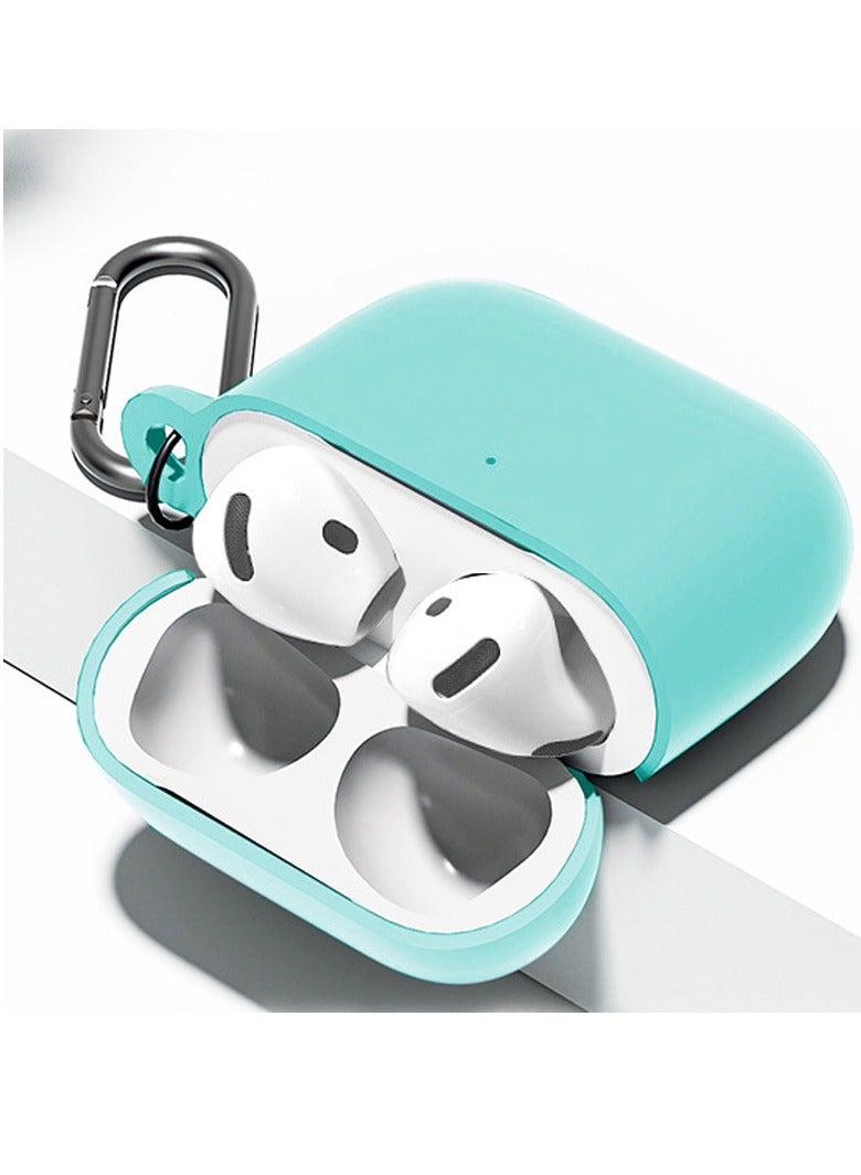 غطاء واقي من السيليكون الناعم لسماعات AirPods 4 مع مجموعة أدوات التنظيف وسلسلة مفاتيح - Image 4