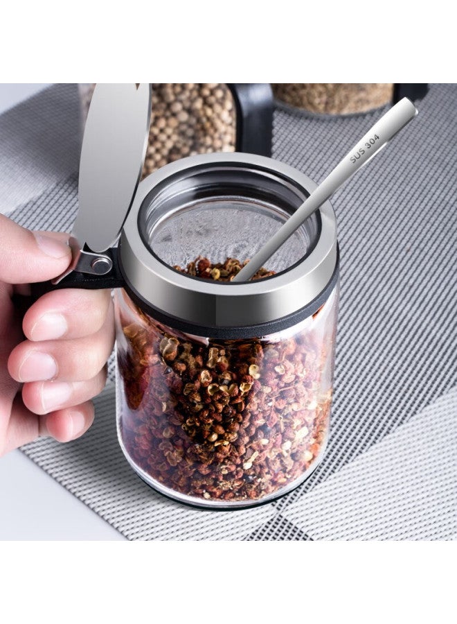 Newair Glass Oil Dispenser Seasoning Box Set Oil Bottle Salt Can Seasoning Rack Seasoning Bottle Seasoning Can Seasoning Jar Kitchen Storage Rack - Image 3