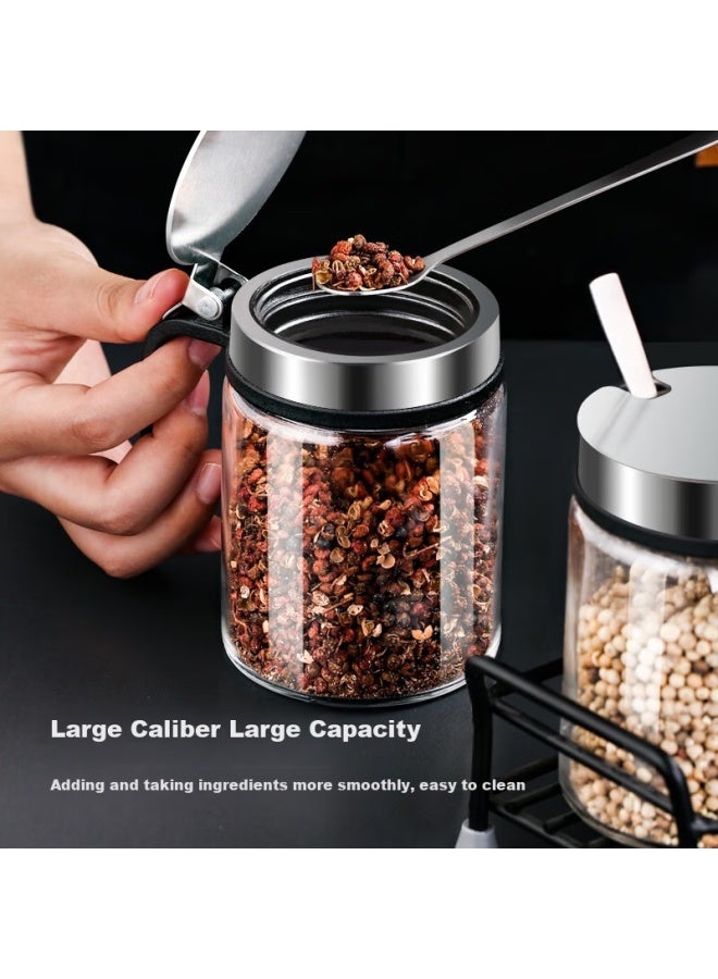 Newair Glass Oil Dispenser Seasoning Box Set Oil Bottle Salt Can Seasoning Rack Seasoning Bottle Seasoning Can Seasoning Jar Kitchen Storage Rack - Image 2