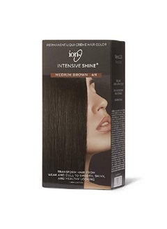 Intensive Shine Permanent Liquicreme Hair Color Kit Fade Resistant Gray Coverage 2.5 Times More Shine Brilliant Long Lasting Color Medium Brown 4N