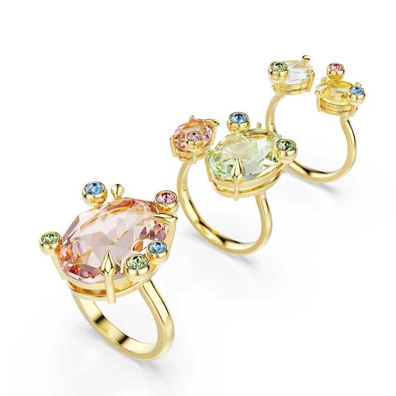 Gema:Set Of 3 Embellished Ring