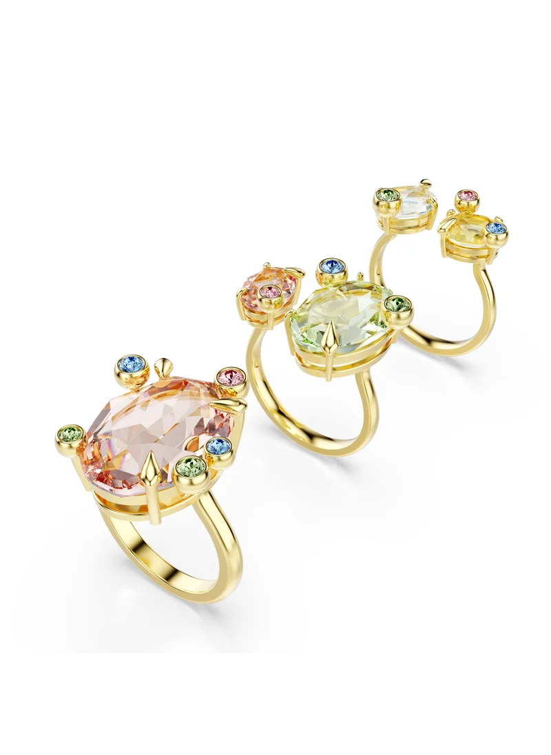 سواروفسكي Gema:Set Of 3 Embellished Ring