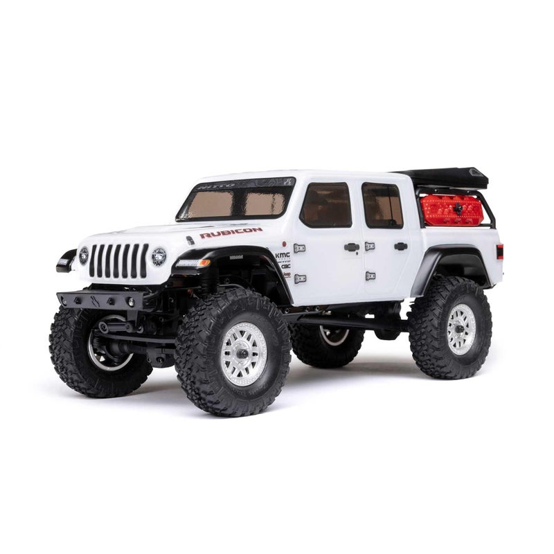 Axial RC Truck SCX24 Jeep Gladiator 4 Wheel Drive Rock Crawler Brushed RTR Nothing Needed to Complete ReadytoRun White AXI00005V2T4 Remote Control Car RC Car RC Crawler