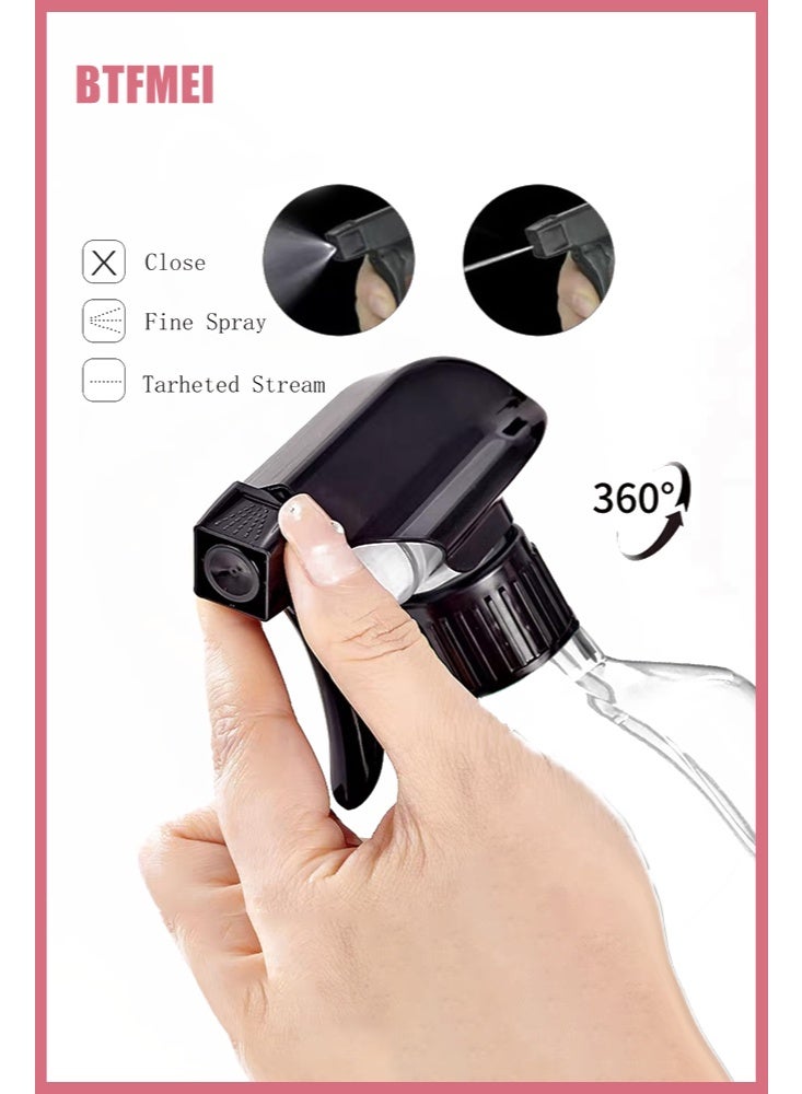 BTFMEI Water Spray Bottle for Hair 500ml,Hair Spray Bottle,Large Ultra Fine Continuous,adjustable nozzle spray bottle for Hairstyling, Skin Care, Cleaning, Plants and Misting, Clear - Image 3