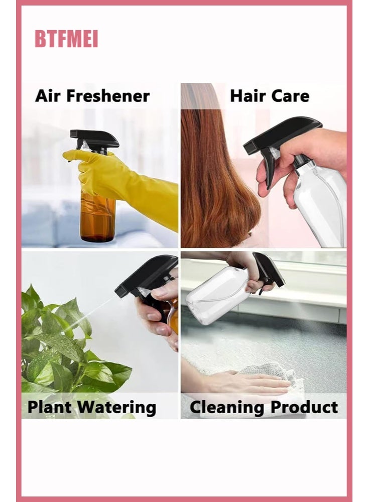 BTFMEI Water Spray Bottle for Hair 500ml,Hair Spray Bottle,Large Ultra Fine Continuous,adjustable nozzle spray bottle for Hairstyling, Skin Care, Cleaning, Plants and Misting, Clear - Image 5