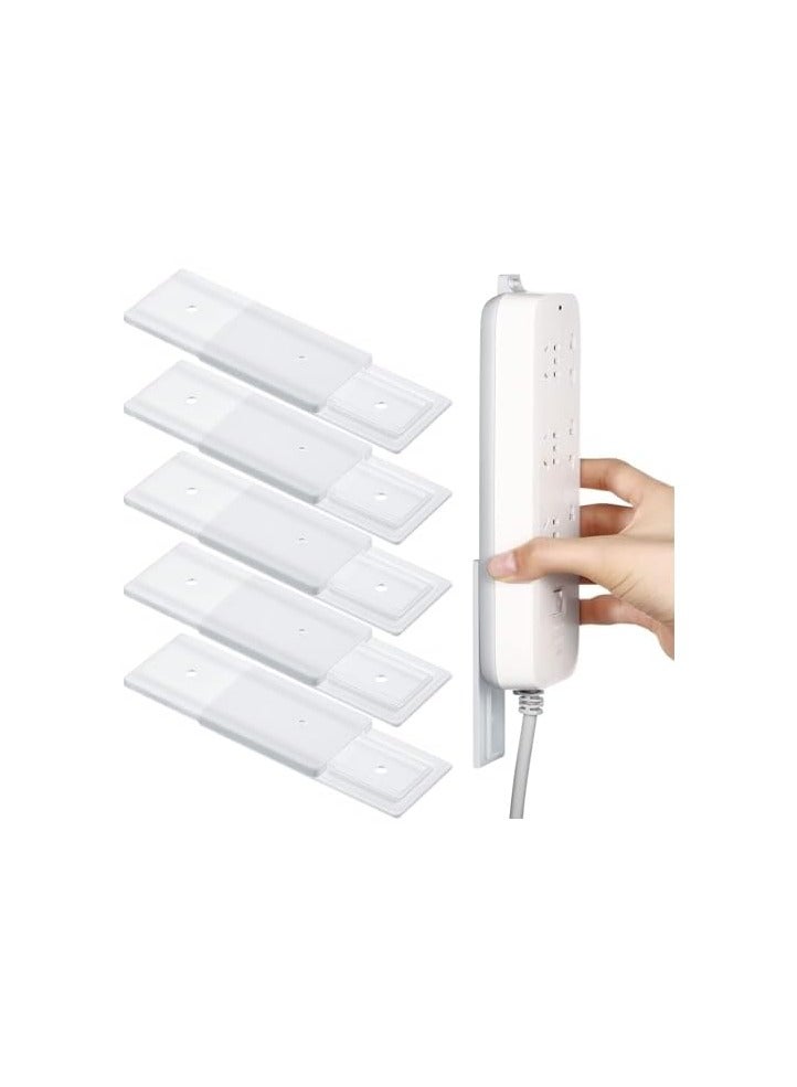 erorex Power Strip Holder, 6 Pcs Self Adhesive Power Strip, Wall Mounted Protector, Punch Free Cable Management System, Plug-in Surge Protector Holder, Power Strip Holder for Computer Office - Image 1