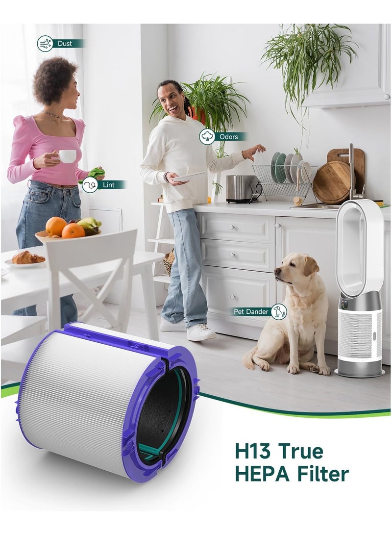 كابتن تيك True HEPA Filter Replacement for Dyson TP04/HP04/DP04 Air Purifier, 360 Combi Glass Carbon Filter - Image 5
