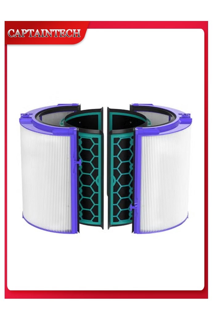 كابتن تيك True HEPA Filter Replacement for Dyson TP04/HP04/DP04 Air Purifier, 360 Combi Glass Carbon Filter - Image 1