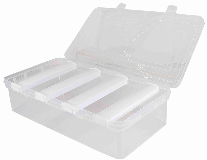 Magic Providers Multipurpose Bangle Organizer | Bangle Box | Plastic Storage Box with 4 Adjustable Rods l Display Box For Bangles, Chuda, Kada, Scrunchies,Chudi,Bracelet,Wrist Watch,Jewellery - Trans - Image 2