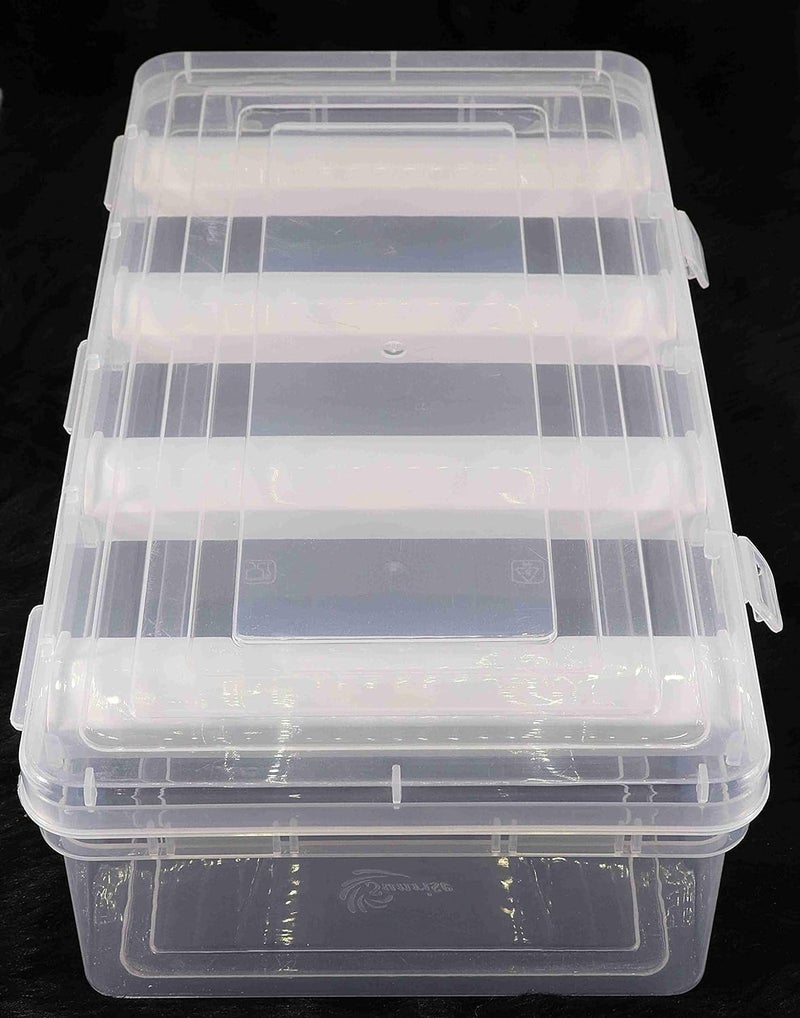 Magic Providers Multipurpose Bangle Organizer | Bangle Box | Plastic Storage Box with 4 Adjustable Rods l Display Box For Bangles, Chuda, Kada, Scrunchies,Chudi,Bracelet,Wrist Watch,Jewellery - Trans - Image 4