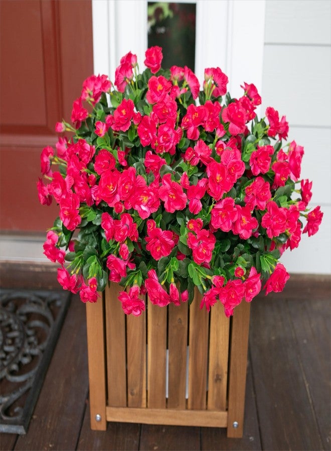 Ivydale Hoppwodd Artificial Fake Outdoor Flowers Plants, Faux Silk Hotpink Camellia Bundles UV Resistant No Fade Realistic for Planter Pot, Outside Porch Patio Balcony Garden Yard Home Decoration,3pcs - Image 2