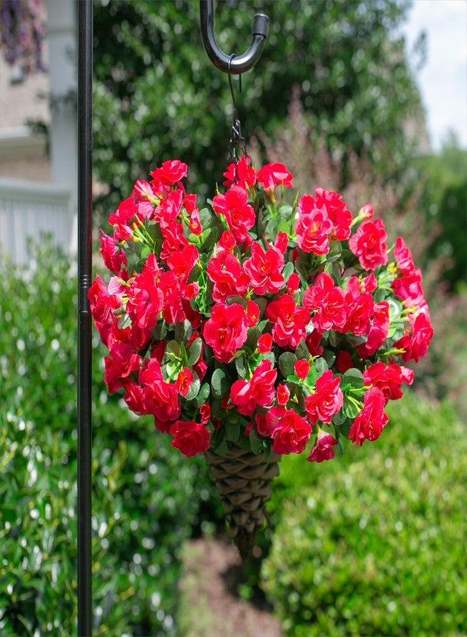 Ivydale Hoppwodd Artificial Fake Outdoor Flowers Plants, Faux Silk Hotpink Camellia Bundles UV Resistant No Fade Realistic for Planter Pot, Outside Porch Patio Balcony Garden Yard Home Decoration,3pcs - Image 3