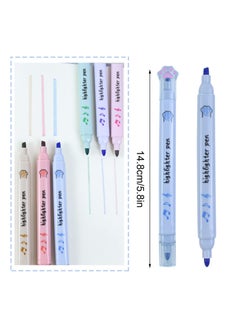 KASTWAVE 12 PCS Kawaii Double Ended Highlighter Pens, Pastel Markers Color Highlighters, Fine Tip Highlighter Pens, Suitable for Students Writing Office School  - Image 3