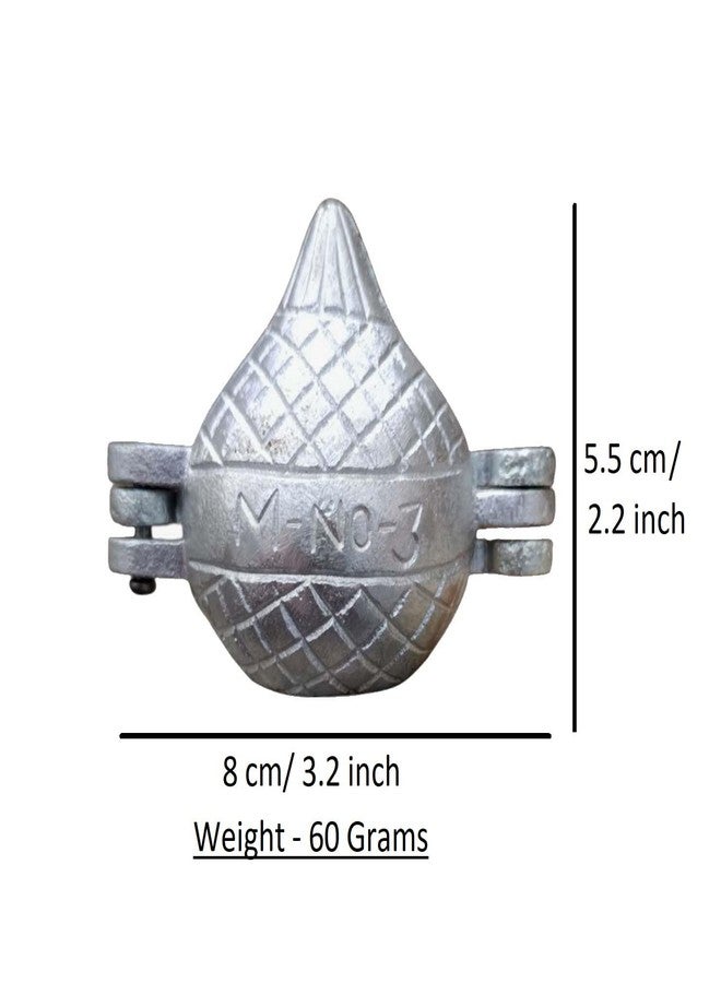 Kitchwish Pure Aluminium Modak & Gujiya Maker Combo (Set of 2) - Size No. 3 Modak Mould (5.5 cm) and 9 cm Gujiya Mould - Traditional Sweet Making Tools for Ganesh Chaturthi, Holi & Diwali - Image 2