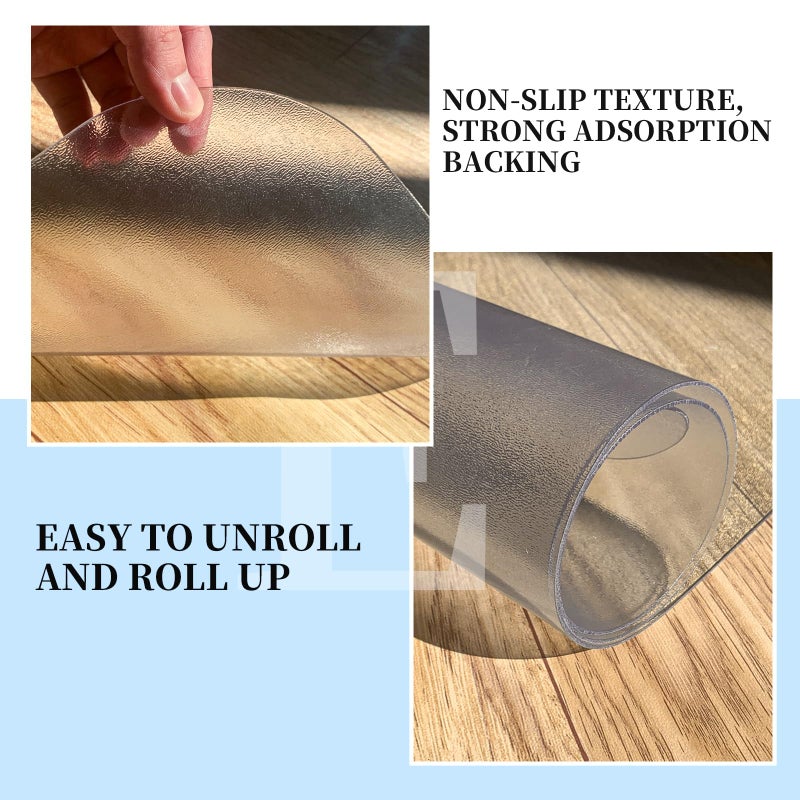 Tonaus Chair Mat for Hard Floor Office Chair Mat Desks Mats Large 48"Ã—36" (3'x4'),Transparent Clear PVC Floor Protector for Home Office Study Wooden Floors, Not for Carpet - Image 4