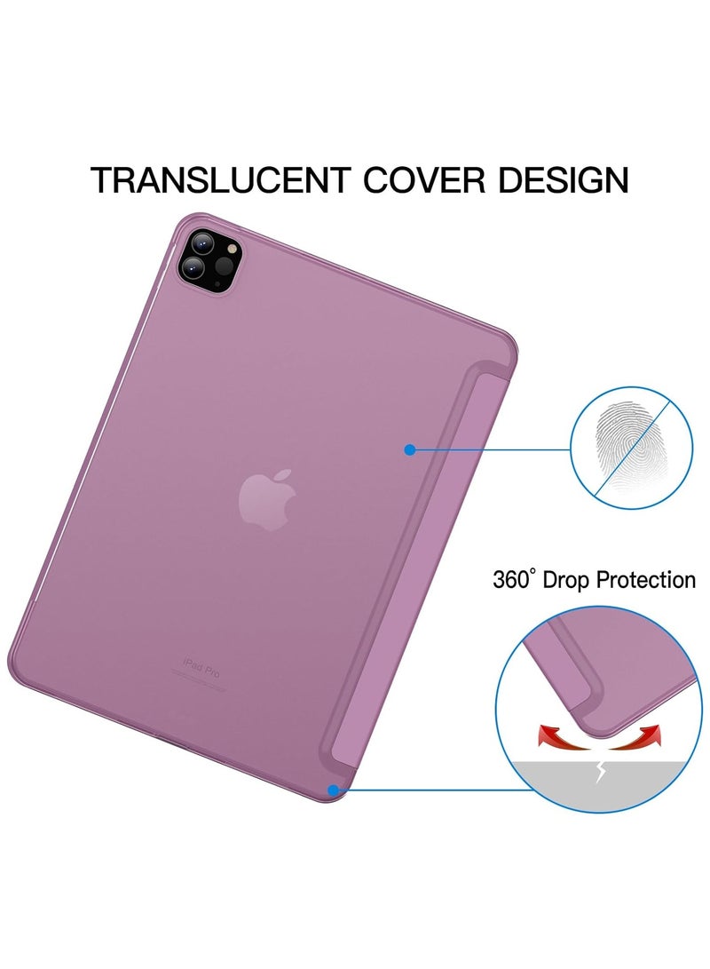 جي تيك حافظة لجهاز آيباد برو موديل 11 بوصة متوافق مع غطاء القلم الرصاص للتنبيه والنوم التلقائي باللون الوردي - Image 3