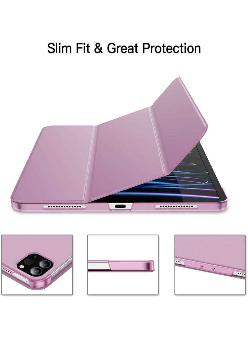 جي تيك حافظة لجهاز آيباد برو موديل 11 بوصة متوافق مع غطاء القلم الرصاص للتنبيه والنوم التلقائي باللون الوردي - Image 2