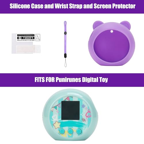 YouKnow Silicone Case Compatible with Punirunes Interactive Digital Toy Protective Skin Sleeve for Punirunes Virtual Electronic Pets Accessories Case Only Purple - Image 5
