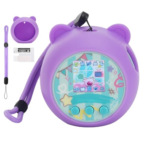 YouKnow Silicone Case Compatible with Punirunes Interactive Digital Toy Protective Skin Sleeve for Punirunes Virtual Electronic Pets Accessories Case Only Purple - Image 1