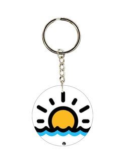 Sun Rise Printed Double Sided Keychain