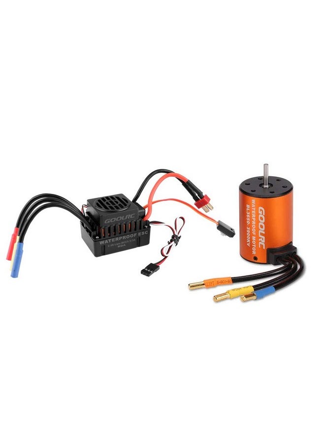 GoolRC Upgrade Waterproof 3650 3900Kv Brushless Motor With 60A Esc Combo Set For 1/10 Rc Car Truck  - Image 1