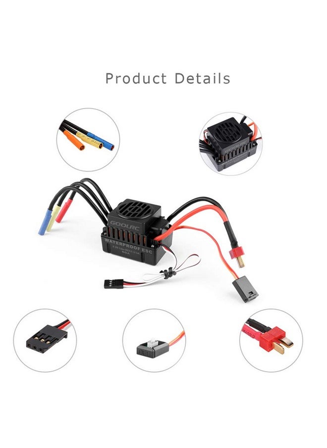 GoolRC Upgrade Waterproof 3650 3900Kv Brushless Motor With 60A Esc Combo Set For 1/10 Rc Car Truck  - Image 4