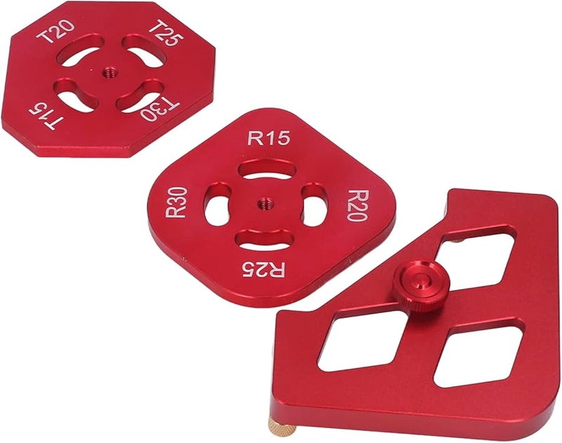 مجموعة قالب جهاز التوجيه من سبائك الألومنيوم أدوات النجارة زاوية مستديرة - Image 2