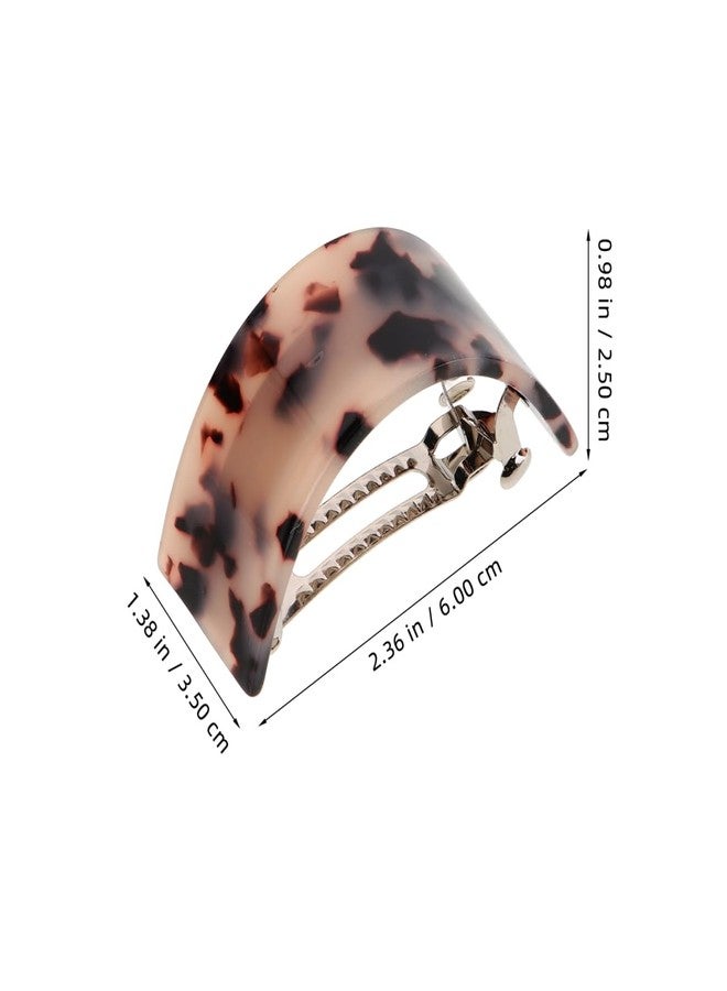 KALLORY 4Pcs Tortoise Shell Hair Clips French Barrette Ponytail Holders Hair Barrettes French Snap Closure for Womens Girls Accessories - Image 2