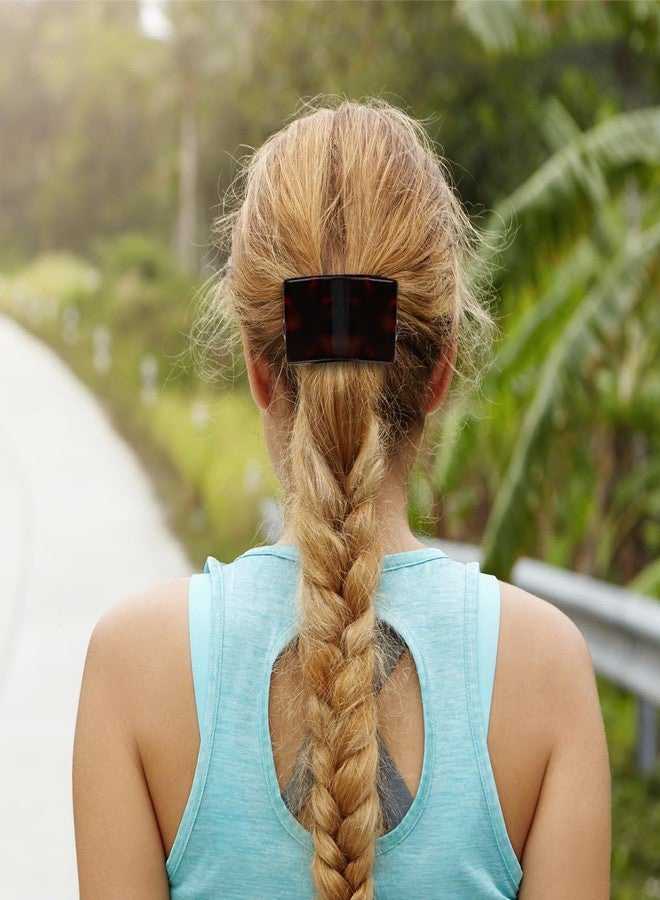 KALLORY 4Pcs Tortoise Shell Hair Clips French Barrette Ponytail Holders Hair Barrettes French Snap Closure for Womens Girls Accessories - Image 5