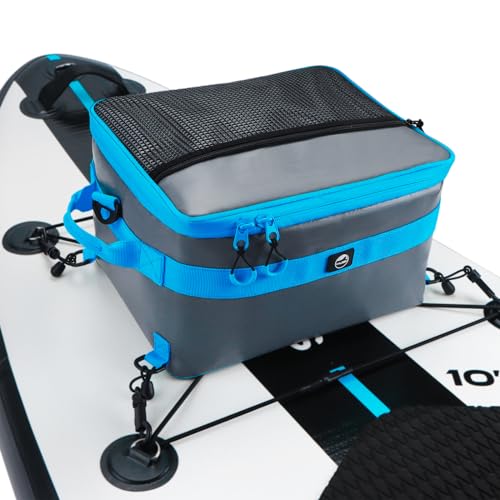 YVLEEN Waterproof Paddle Borad Cooler, SUP Cooler Durable PVC Material Paddle Board Deck Bag with Mesh Top Pocket, Adjustable Straps, Super Capacity for Stand-Up Paddleboard and Kayaking Accessorie - Image 1