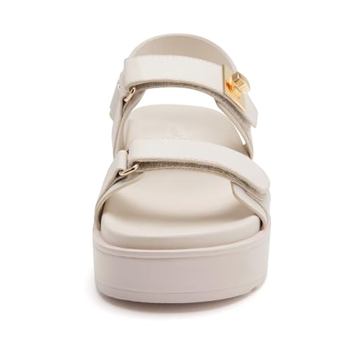 vodvob Womens Platform Sandals with Adjustable Straps Soft Cushioned Footbed 1.6" Heel height Summer Slides for Office/Beach/Daily Outfits - Image 4