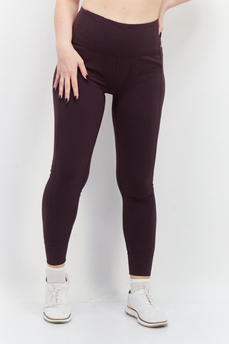 Eddie Bauer Women Pull On Full Length Plain Leggings, Dark Purple  - Image 1
