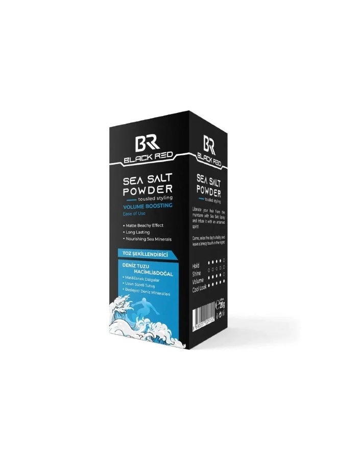 Black Red Hair styling wax powder with sea salt, natural matte finish, 20g - Image 2