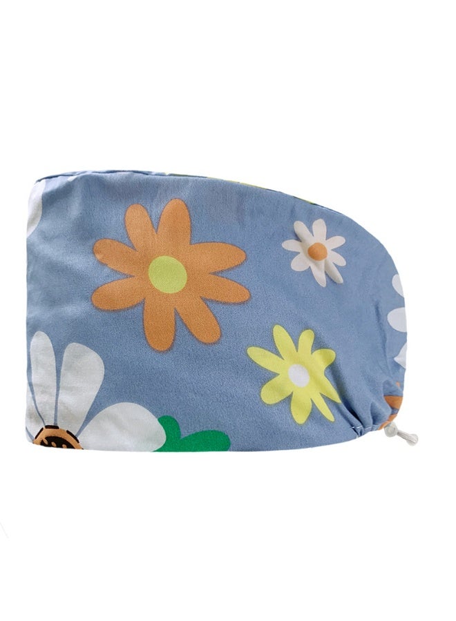 NIBEMINENT Scrub Caps Dust Proof Cap Nursing Work Hats  Cotton Women Men Veterinary Dental Clinic Chef Cooking Hats