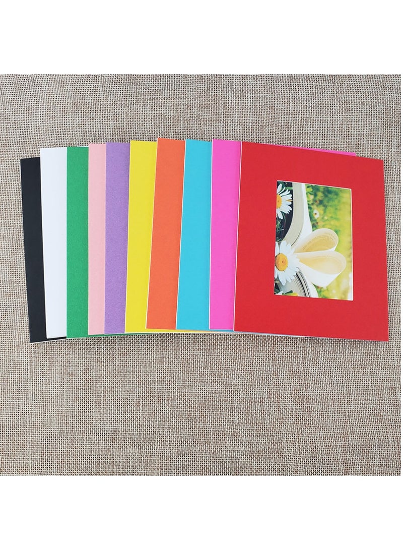 Rubik Cardboard Photo Frame 10 Pack with Self Adhesive Tape Wall Decorative Picture Album (3.5 x 5 inch) Black/White  - Image 2