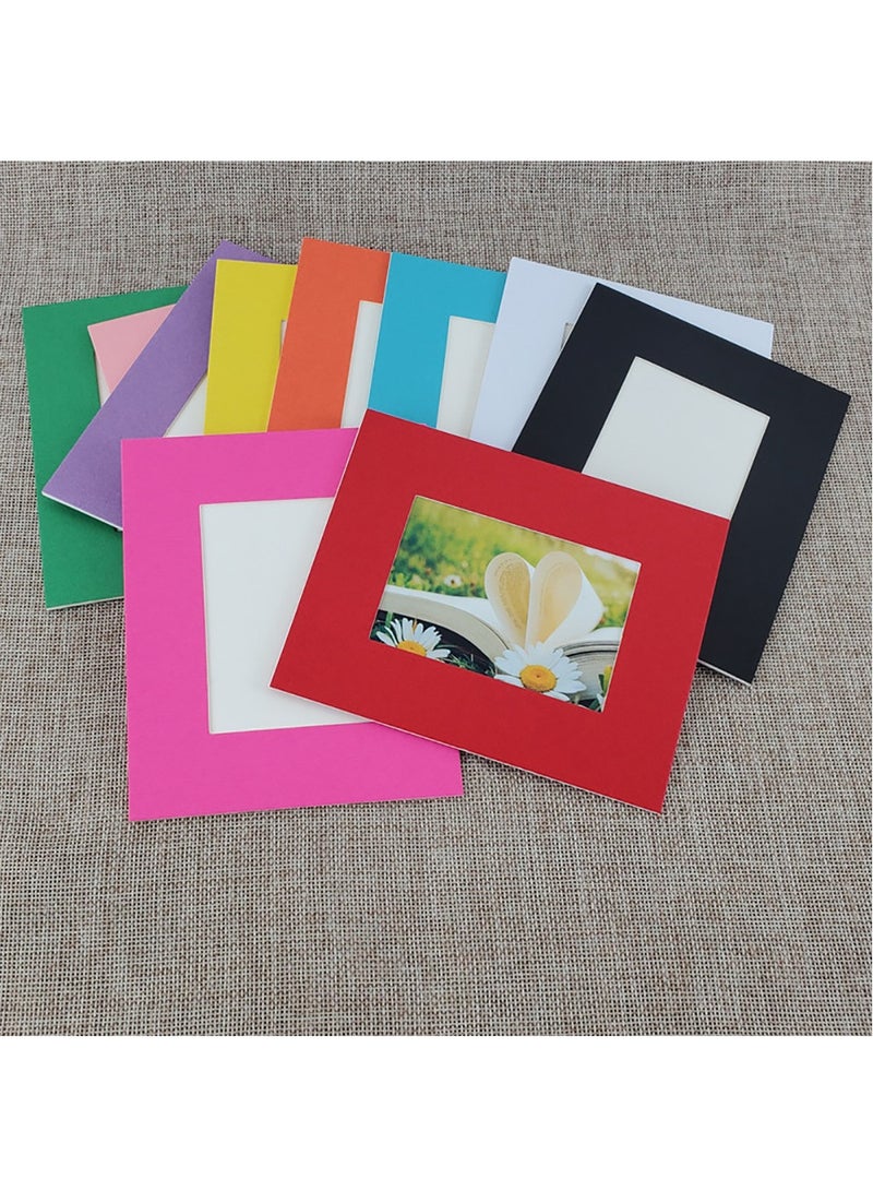 Rubik Cardboard Photo Frame 10 Pack with Self Adhesive Tape Wall Decorative Picture Album (3.5 x 5 inch) Black/White  - Image 4