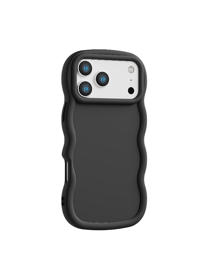 [Apple 17 PRO MAX  mobile phone case] TPU material wave design non-slip and anti-drop black, white, green, pink, purple and other colors are available - Image 3