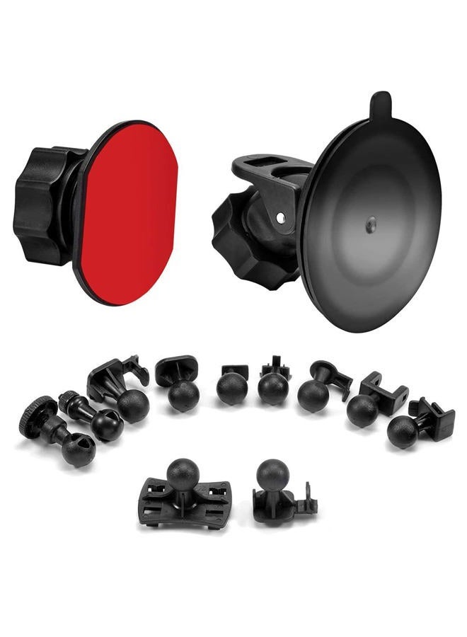 SoeKoa Dash Cam Suction Cup Mount and Glue Adhesive Mount Compatible with Dash Camera/DVR Video, Come with 10+ Different Joints Suitable for Crosstour, YI 2.7", Rexing V1P, UGSHD, APEMAN and Other Dash Cam - Image 1