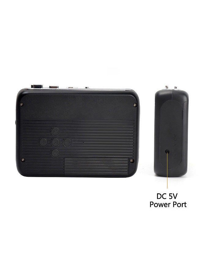 Generic - Mini Cassette Player Tape Record FM Radio with 3.5mm Headphone Jack Volume Control - Image 1