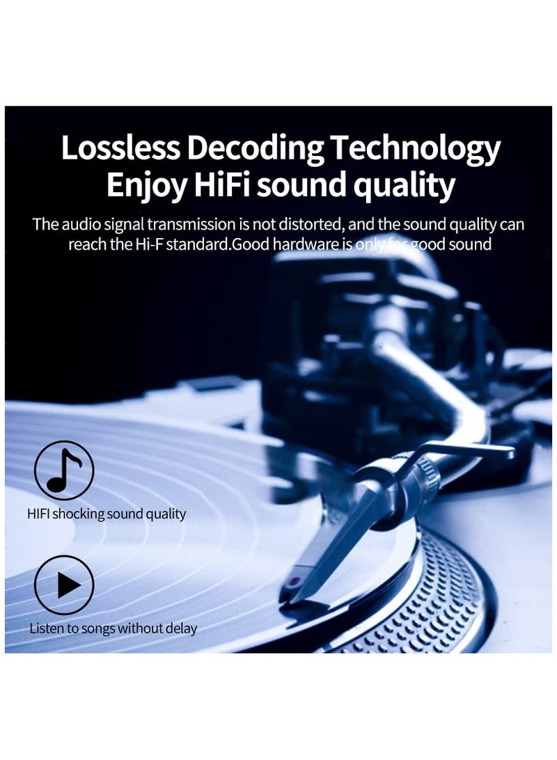 SYOSI Bluetooth 5.3 Receiver for Car Noise Cancelling AUX Adapter Music Home Stereo Wired Headphones Hands Free Call 10H Battery Life - Image 4