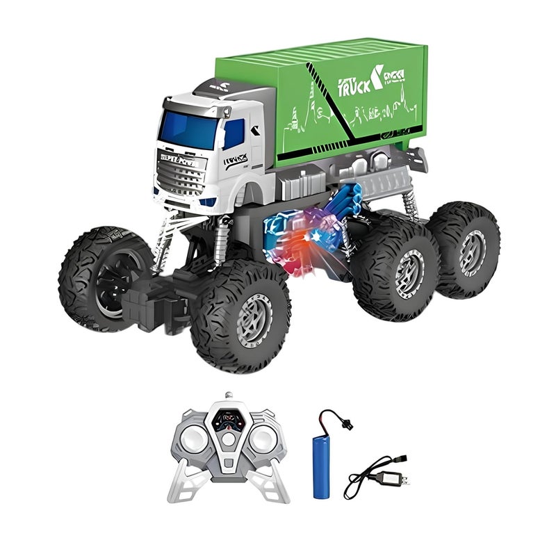 City Sanitation Truck With Green Container - 858-03C