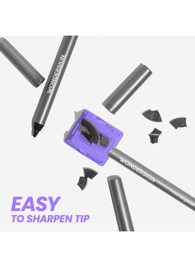 Wonderskin 1440 Longwear Brown Eyeliner Pencil - Waterproof, Sharpenable Eyeliner Pencil and Smudge Proof Brown Eye Liner Pencils (Brown Sugar)