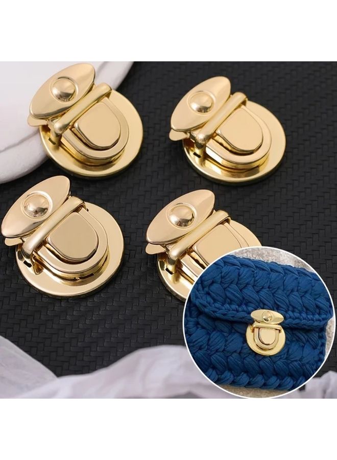 5pcs Silvery Metal Lock Clasps For Handbags Purses DIY Craft Toggle Snap Buckles - Image 2