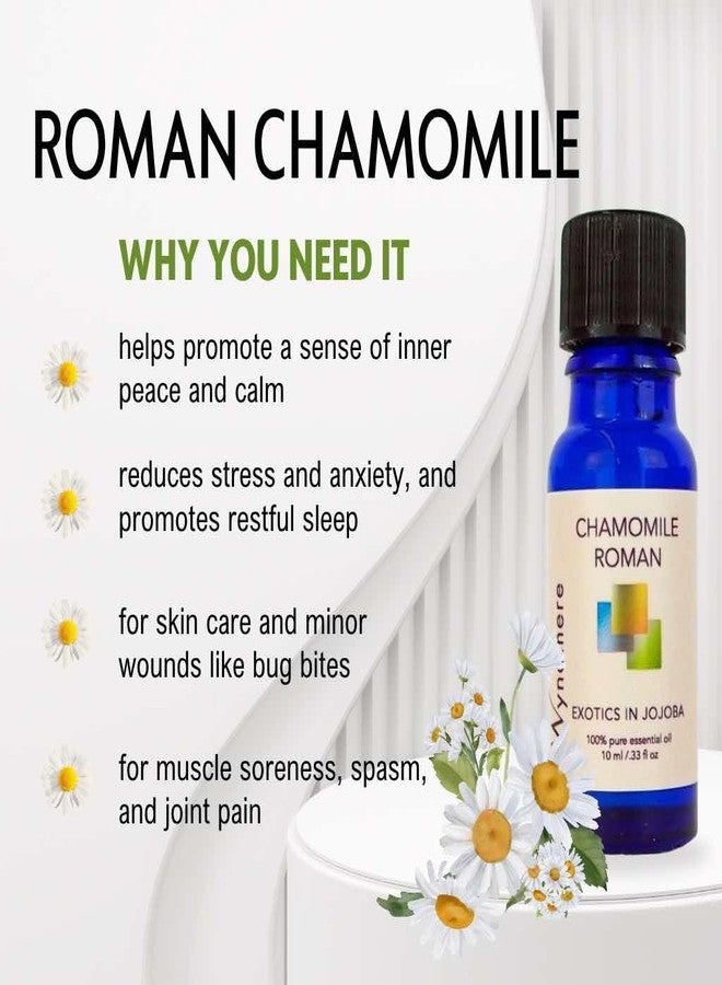 Wyndmere Chamomile Roman Essential Oil in Jojoba, 10ml, 100% Pure for Aromatherapy - Image 4