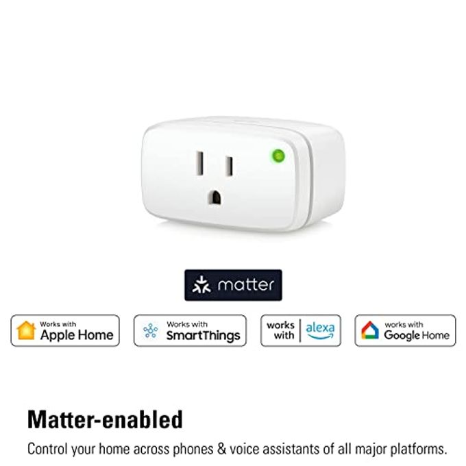 rayihni Energy (Matter) Smart Plug, App And Voice Control, 100% Privacy, Matter Over Thread, Works With Home, , Home, Smartthings - Image 2