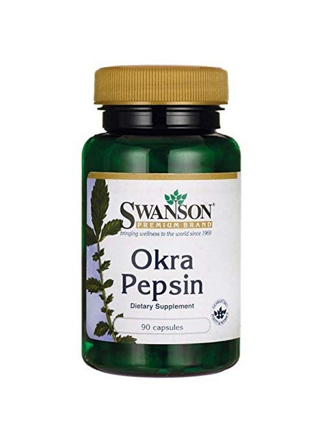 SWANSON Okra Pepsin 90 Capsules - Image 3
