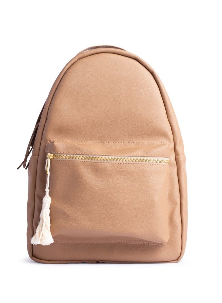 Ar supply Ar Roots Women’s Minimalist Faux Leather Backpack – Chic Textured Everyday Rucksack with Tablet Sleeve & Water Bottle Holder – Lightweight Travel & Commuter Bag – Large Capacity - Image 1