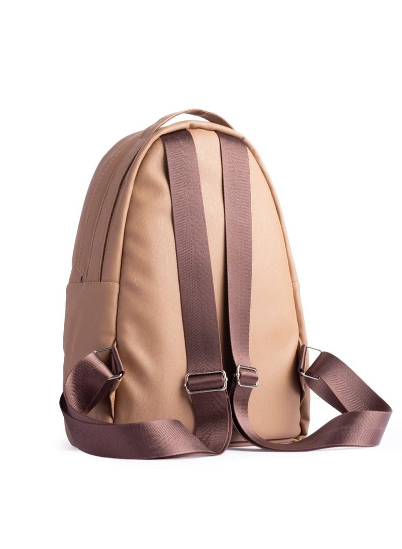 Ar supply Ar Roots Women’s Minimalist Faux Leather Backpack – Chic Textured Everyday Rucksack with Tablet Sleeve & Water Bottle Holder – Lightweight Travel & Commuter Bag – Large Capacity - Image 3